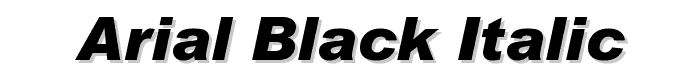 Arial Black Italic font